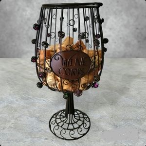 Beautifully Crafted Wine Glass Shape Cork Holder